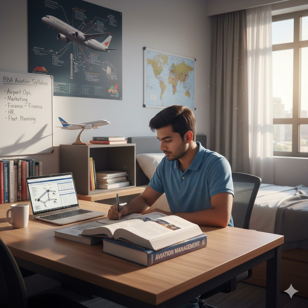 BBA with Aviation training at IIDSM