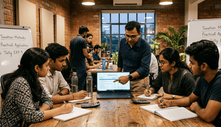 B.Com with Practical Accounting (GST | GCC VAT | SAP | TALLY |  Zoho Accounting)